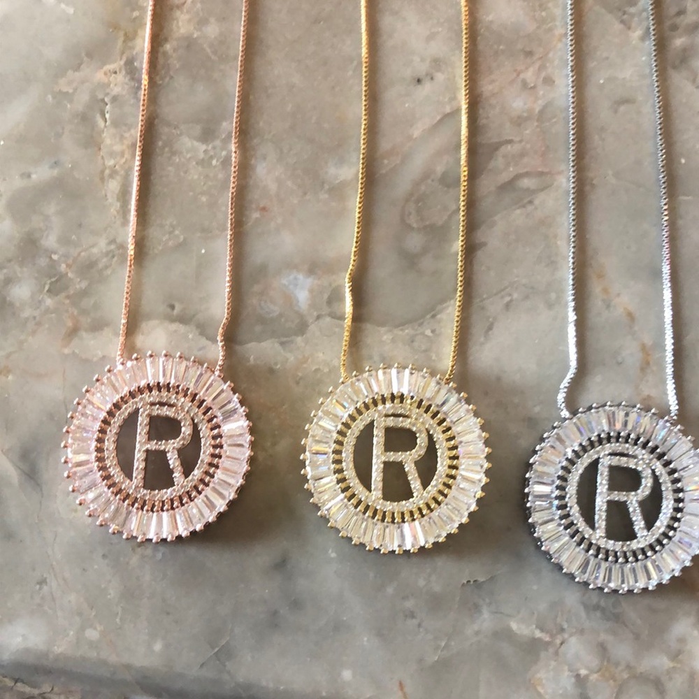 Initial necklace    R